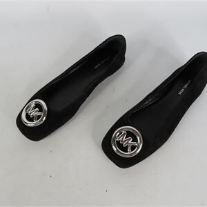 Michael Kors Black Flats with Silver Logo